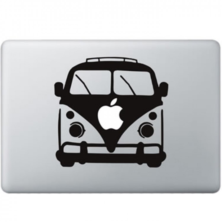Volkswagen Busje MacBook Sticker Zwarte Stickers